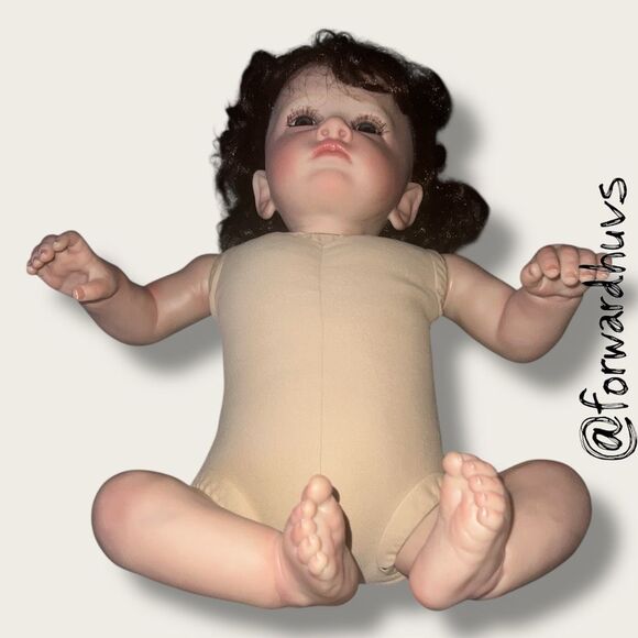21” Realistic Reborn-Style Baby Doll – Cloth Body & Vinyl Limbs – Plugged Hair - Picture 3 of 12